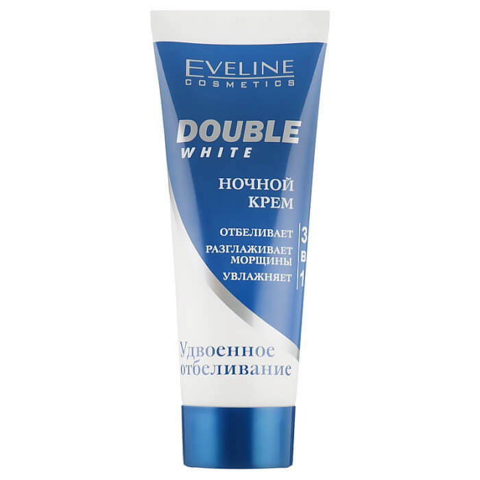 Ночной крем для кожи лица Double White Eveline Cosmetics, 75 мл