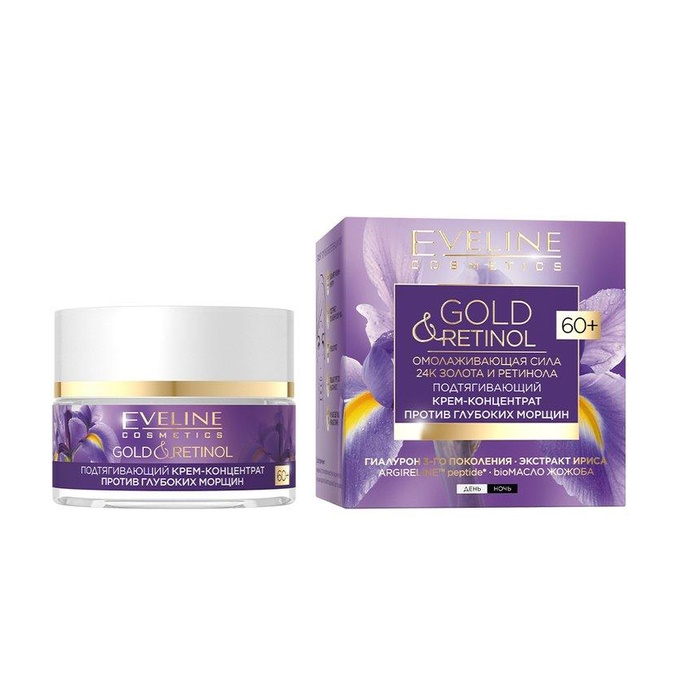 Підтягуючий крем-концентрат проти глибоких зморшок Gold And Retinol 60 + Eveline Cosmetics, 50 мл