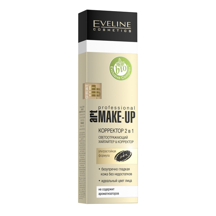 Рідкий коректор 2в1 з аплікатором Art Scenic Professional Make-up Concealer 2 In 1 Eveline Cosmetics 04 - Ligh