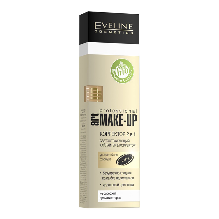 Рідкий коректор 2в1 з аплікатором Art Scenic Professional Make-up Concealer 2 In 1 Eveline Cosmetics 05 - Nude