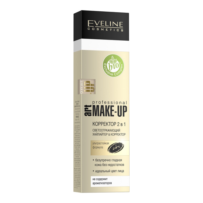 Рідкий коректор 2в1 з аплікатором Art Scenic Professional Make-up Concealer 2 In 1 Eveline Cosmetics 08 - Porc