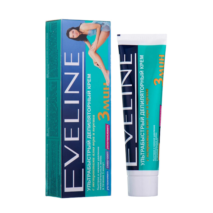 Ультрабыстрый депиляторный крем с экстрактами алоэ вера и персика Eveline Cosmetics, 100  мл