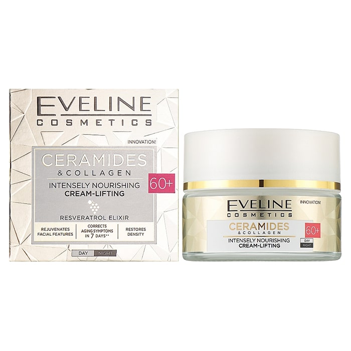 Інтенсивно живильний крем-ліфтинг 60+ Ceramidy & Collagen Eveline Cosmetics, 50 мл