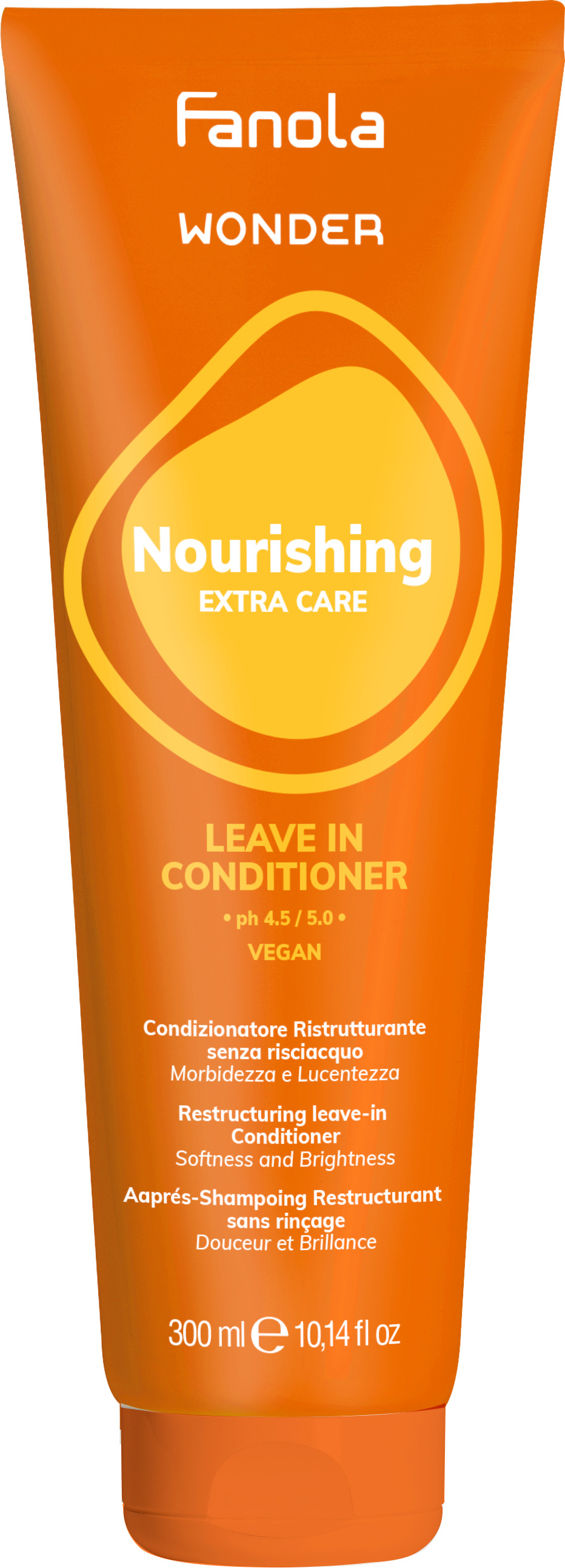 Fanola Wonder Nourishing Leave In Conditioner — кондиционер для интенсивного увлажнения и блеска волос, 300 мл