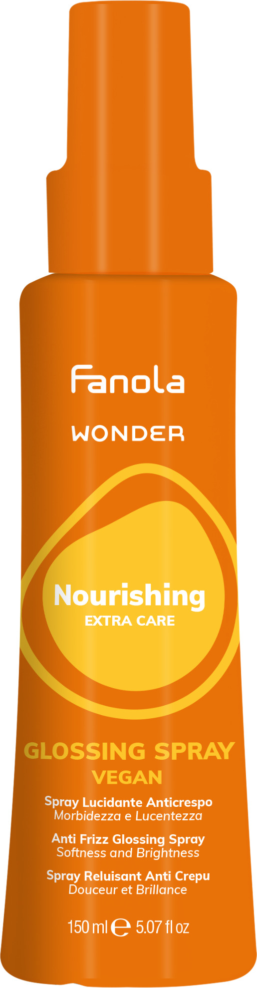 Fanola Wonder Nourishing Glossing Spray — спрей для реконструкції, зволоження та блиску волосся, 150 мл