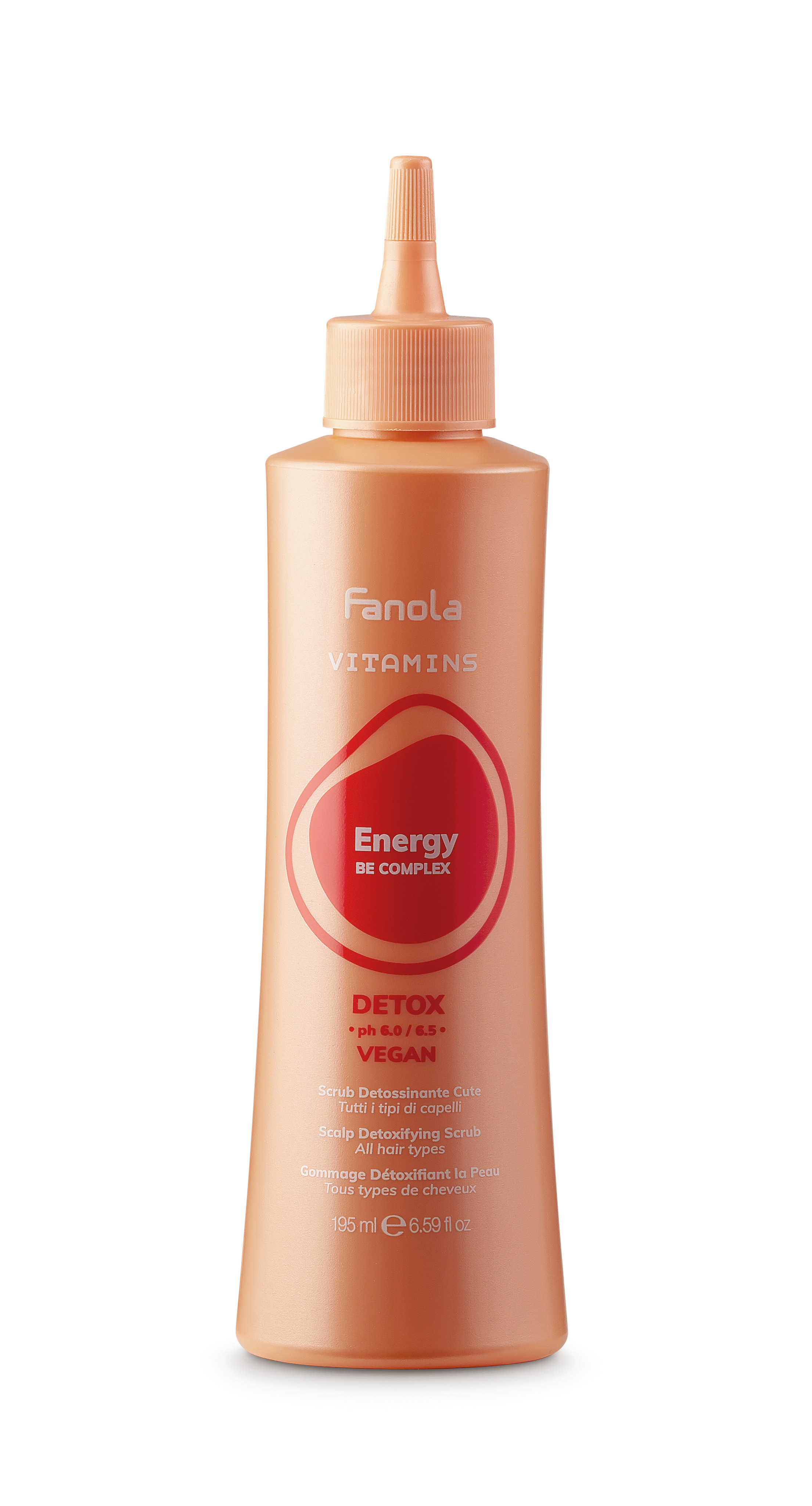 Fanola Vitamins Energy Be Complex Detox Scrub — скраб для шкіри голови, 195 мл