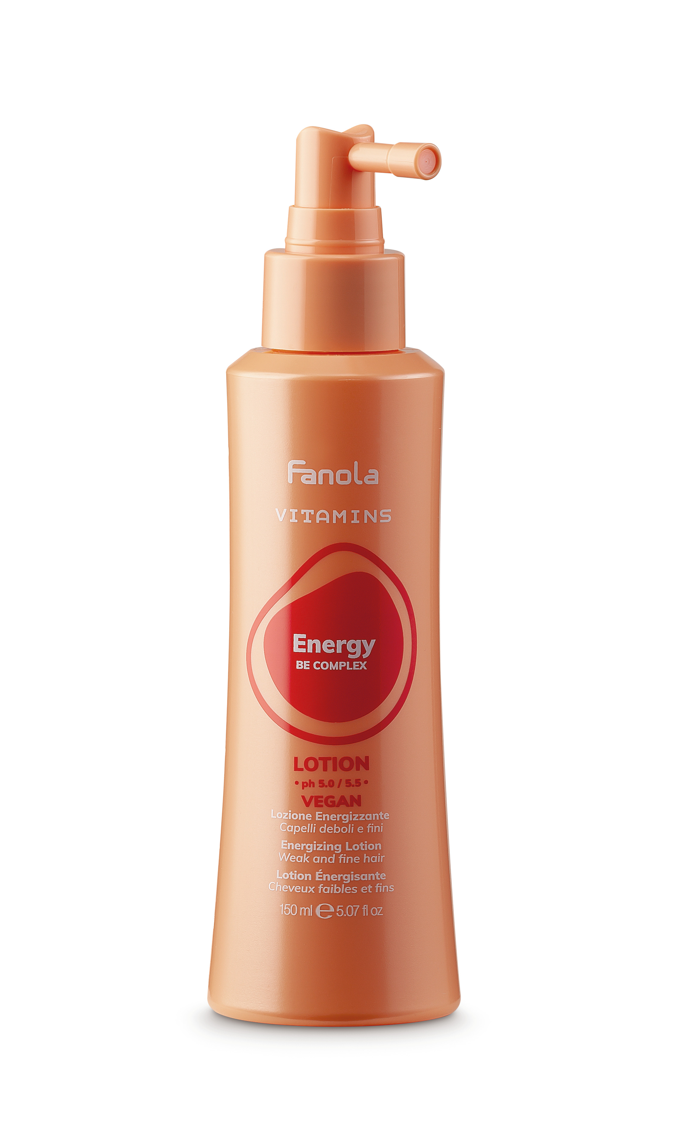 Fanola Vitamins Energy Be Complex Lotion — енергетичний лосьйон для ослабленого та тонкого волосся, 150 мл