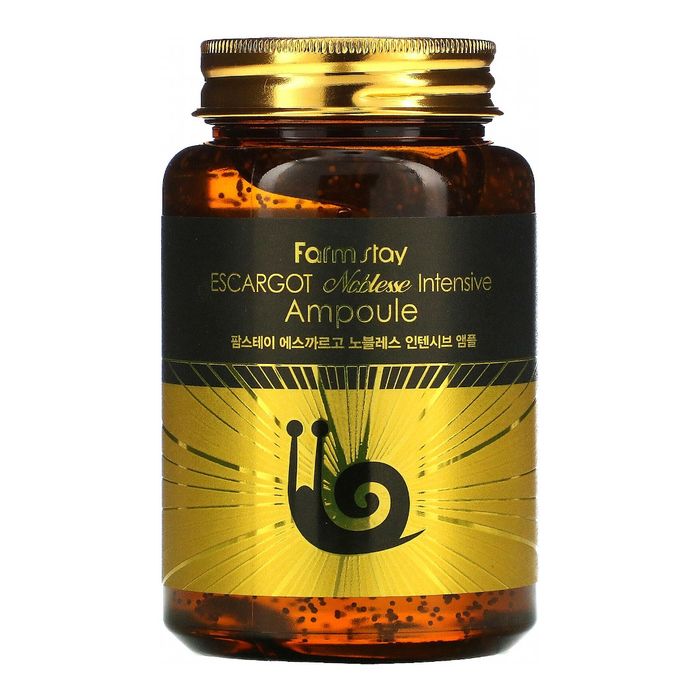 Ампульная сыворотка с муцином улитки Escargot Noblesse Intensive Ampoule FarmStay, 250 мл