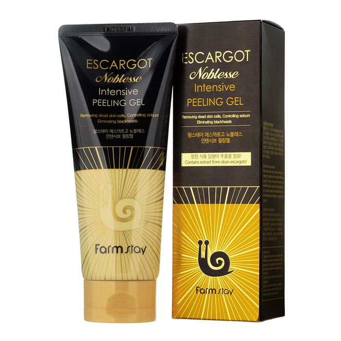 Пілінг-гель для обличчя з екстрактом равлика Escargot Noblesse Intensive Peeling Gel FarmStay, 180 мл