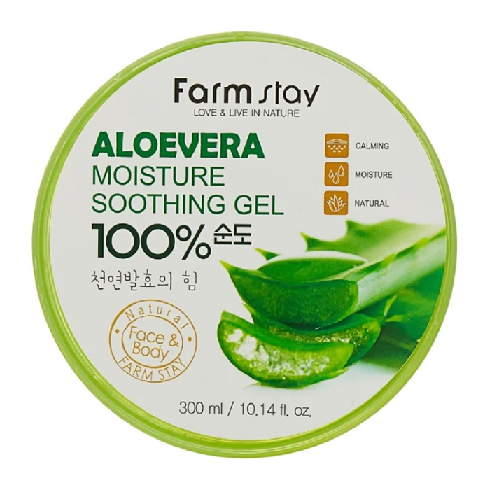 Багатофункціональний гель з екстрактом алое вера Aloevera Moisture Soothing Gel FarmStay, 300  мл