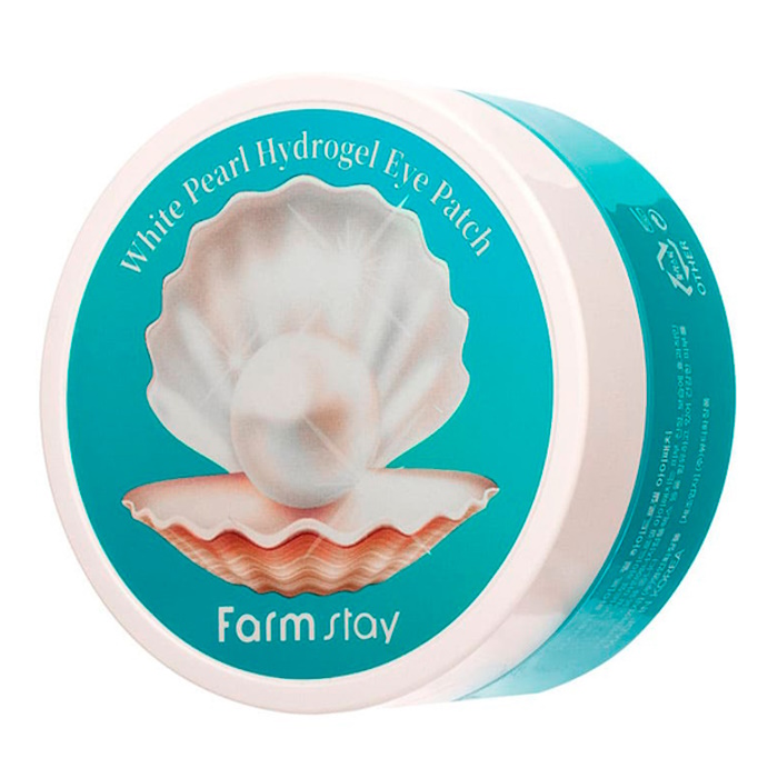 Патчі гідрогелеві з екстрактом перлів White Pearl Hydrogel Eye Patch FarmStay, 60шт