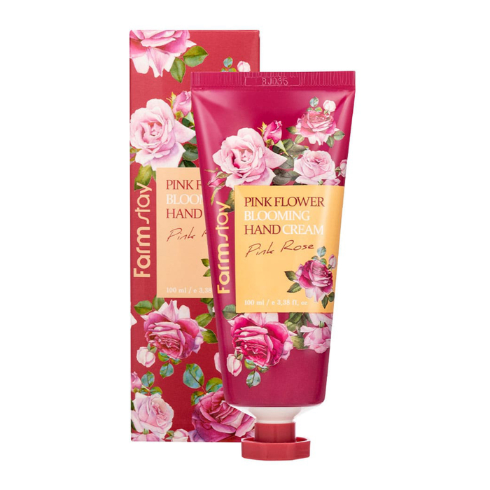 Крем для рук з екстрактом троянди Pink Flower Blooming Hand Cream Pink Rose FarmStay, 100 мл
