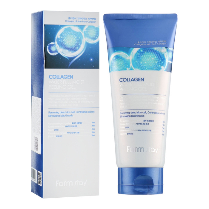 Пілінг-гель з колагеном Collagen Water Full Moist Peeling Gel FarmStay, 180 мл