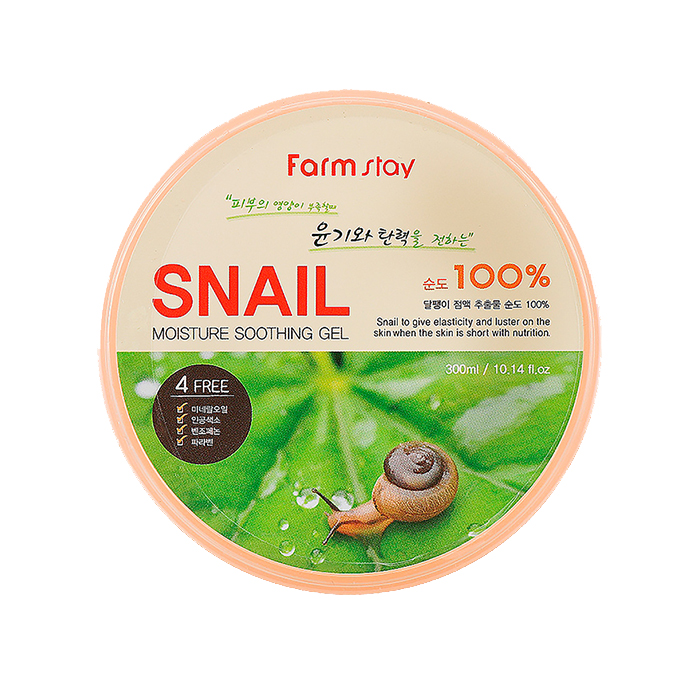 FarmStay Snail Moisture Soothing Gel — гель для тіла з муцином равлика, 300 мл