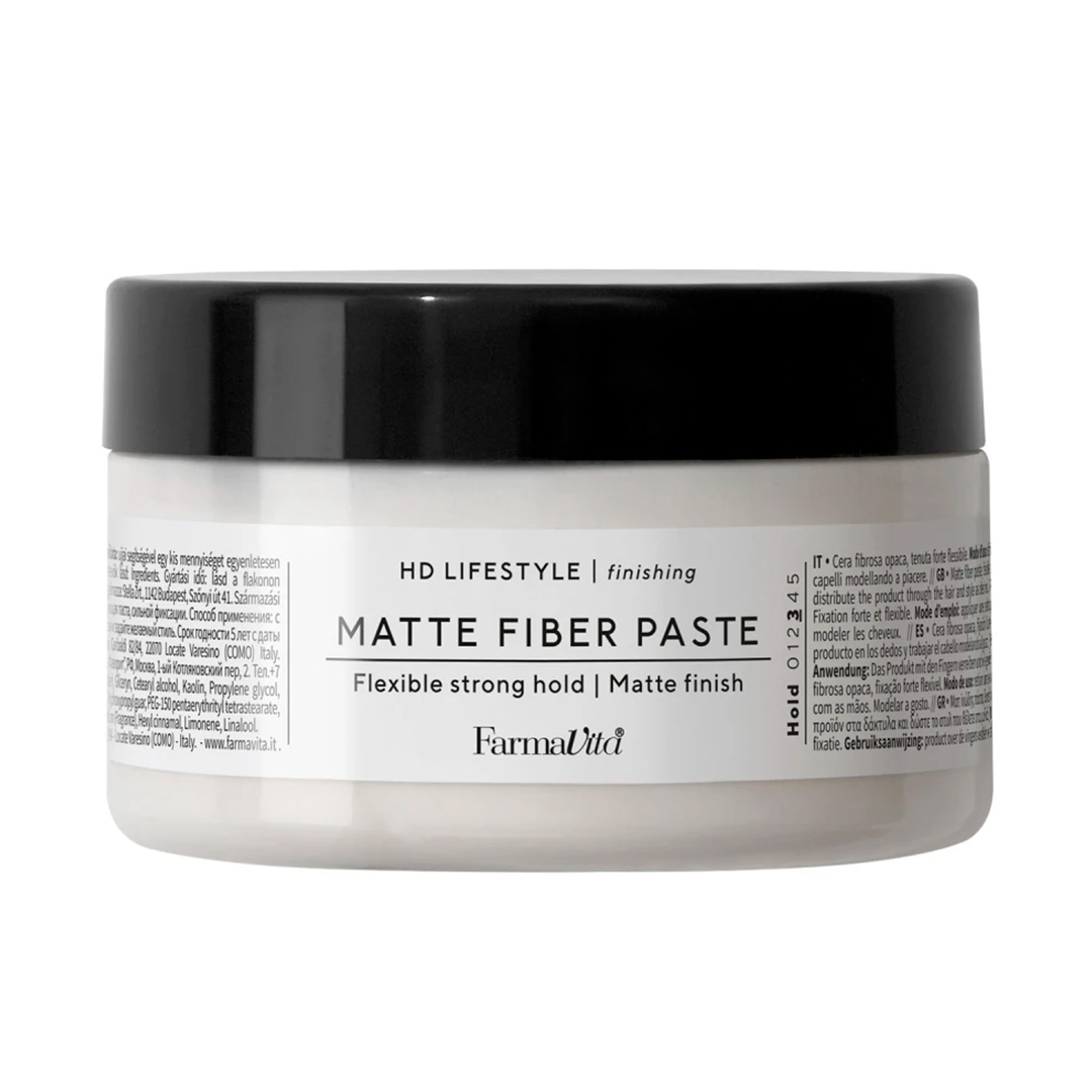 FarmaVita Матовая паста с белой глиной средней фиксации HD Life Matt Fiber Paste, 100 мл