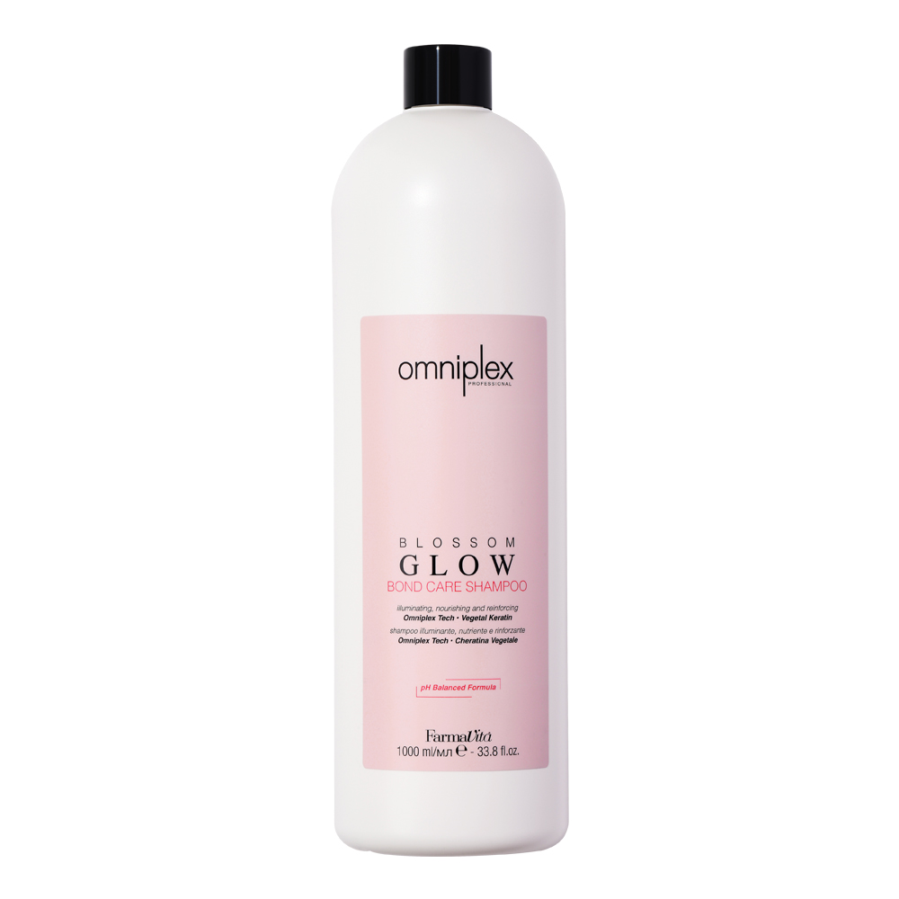 FarmaVita Преміальний шампунь з рослинним кератином Omniplex Blossom Glow Bond Care Shampoo, 1000 мл