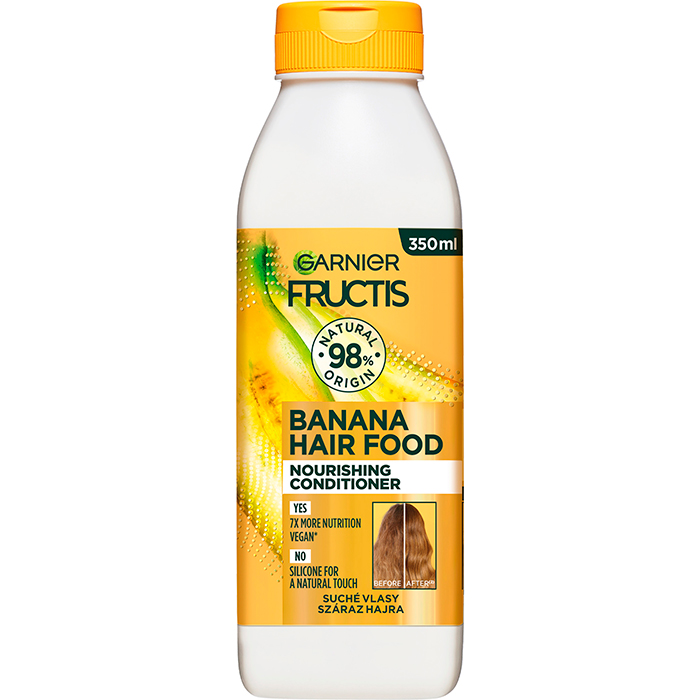 Garnier Fructis Banana Hair Food — бальзам-ополіскувач «Банан», живлення для дуже сухого волосся, 350 мл