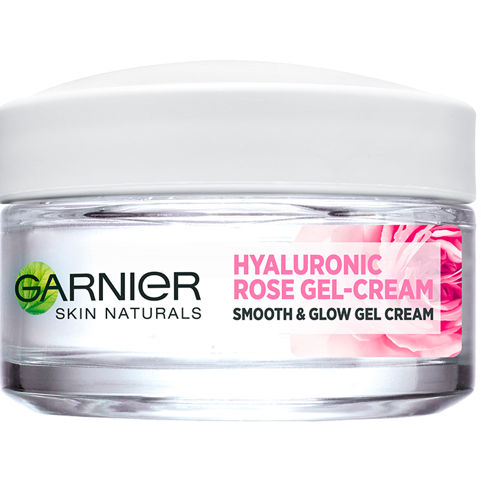 Гиалуроновый гель-крем с розовой водой, увлажняющее средство для всех типов кожи Garnier, 50 мл