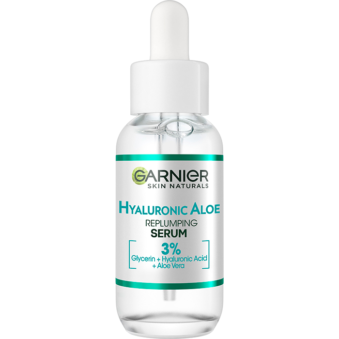 Зволожувальна гіалуронова алое сироватка для нормальної та комбінованої шкіри обличчя Garnier, 30 мл