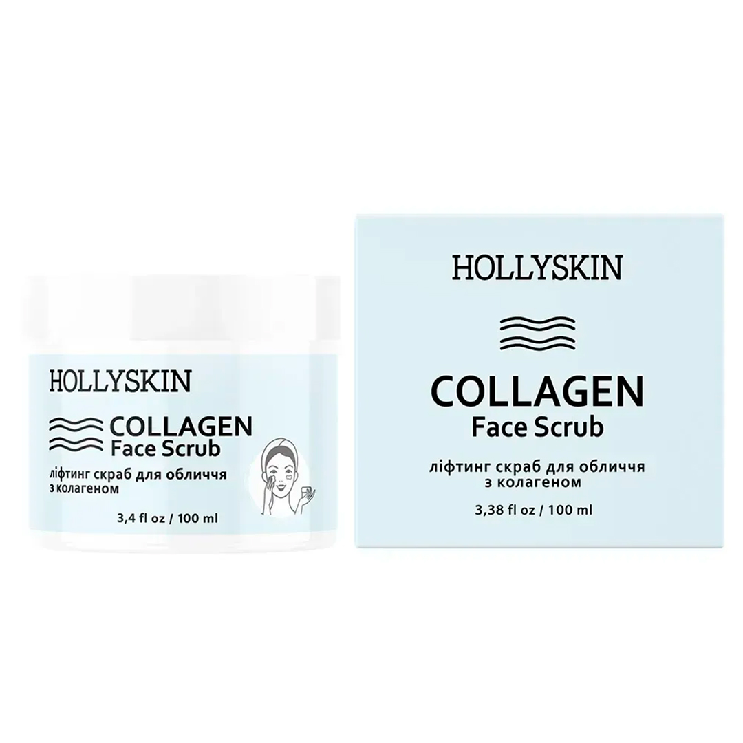Hollyskin Collagen — скраб для лица с коллагеном, 100 мл