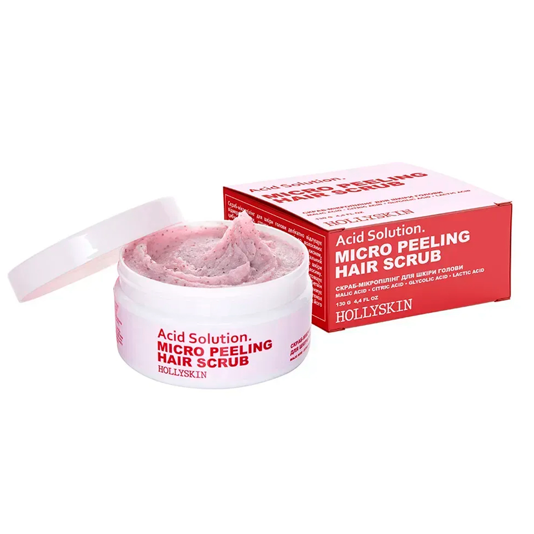 Hollyskin Acid Solution — мікропілінг-скраб для шкіри голови, 130 мл