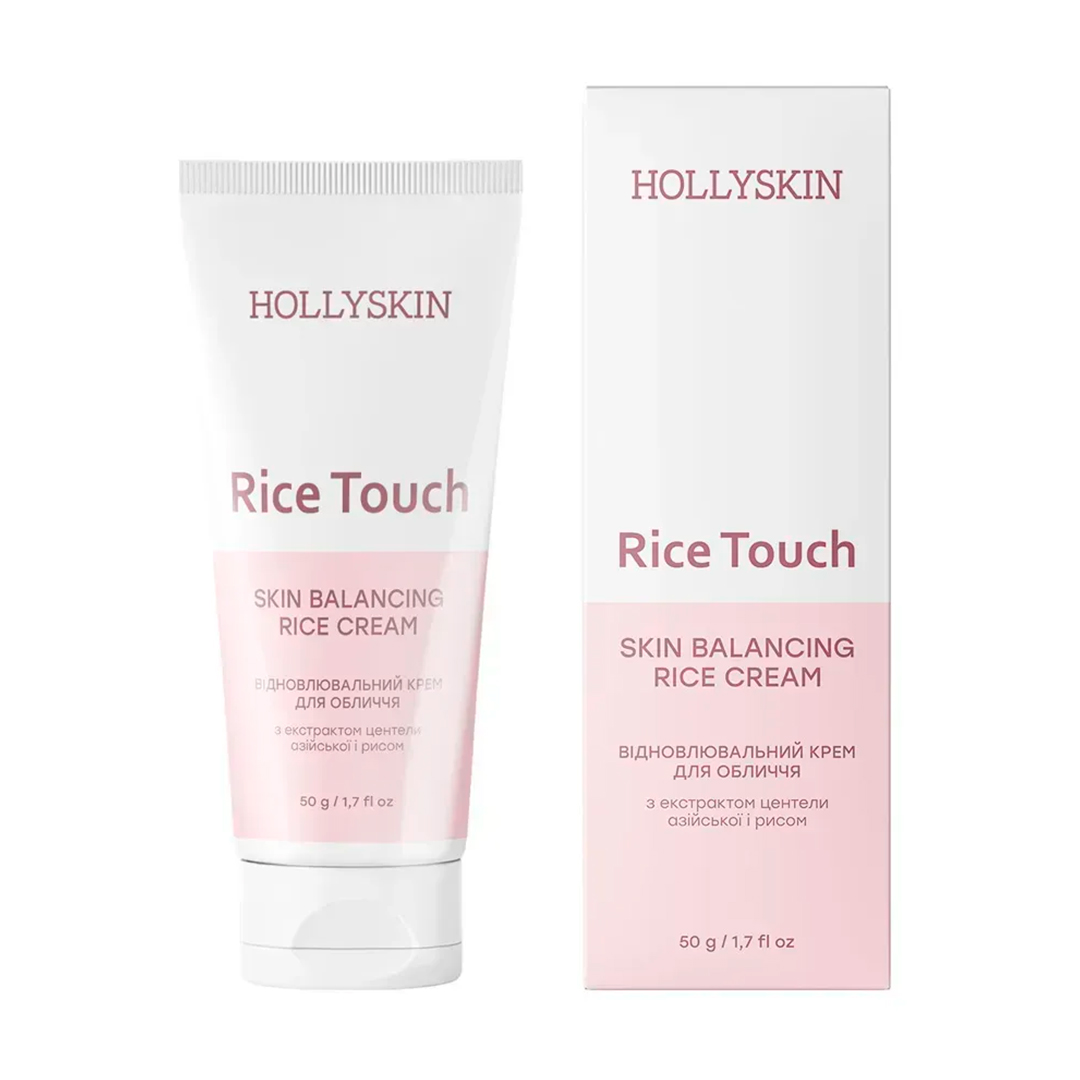 Hollyskin Rice Touch — восстанавливающий крем для лица с центеллой и рисом, 50 мл