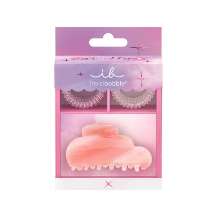 Invisibobble SET CloudPop — подарунковий набір (6 резинок SLIM і 1 заколка CLAW)