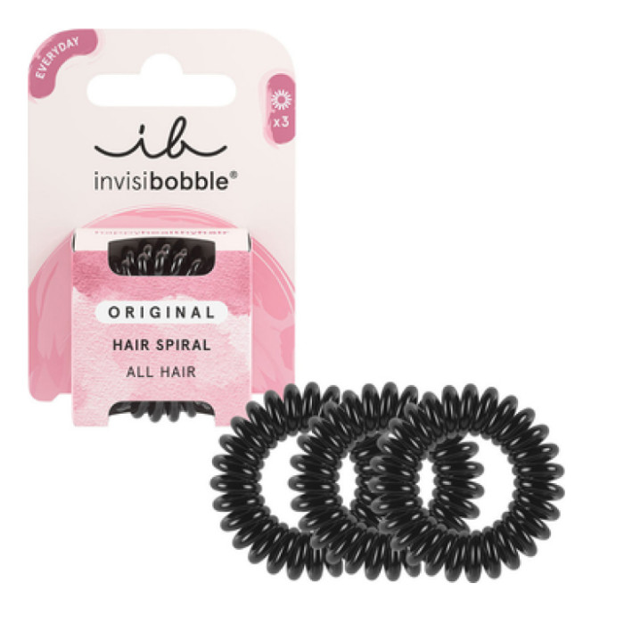 Invisibobble ORIGINAL True Black — резинка-браслет для волосся