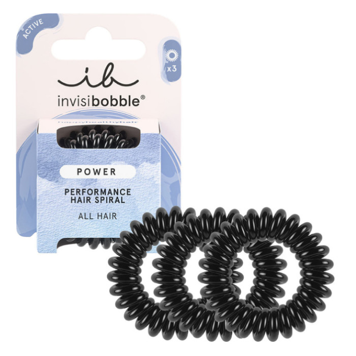 Invisibobble POWER True Black — резинка-браслет для волос