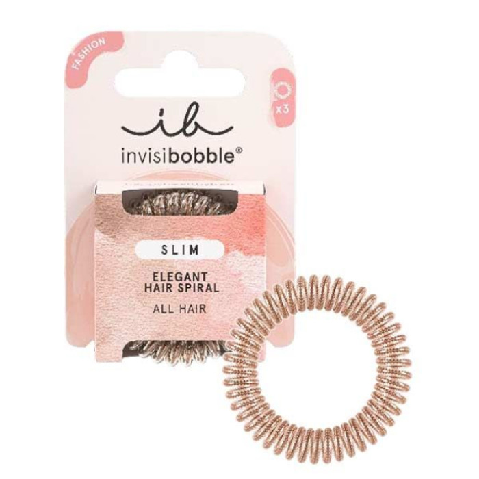 Invisibobble Slim Of Bronze And Beads — резинка-браслет для волос