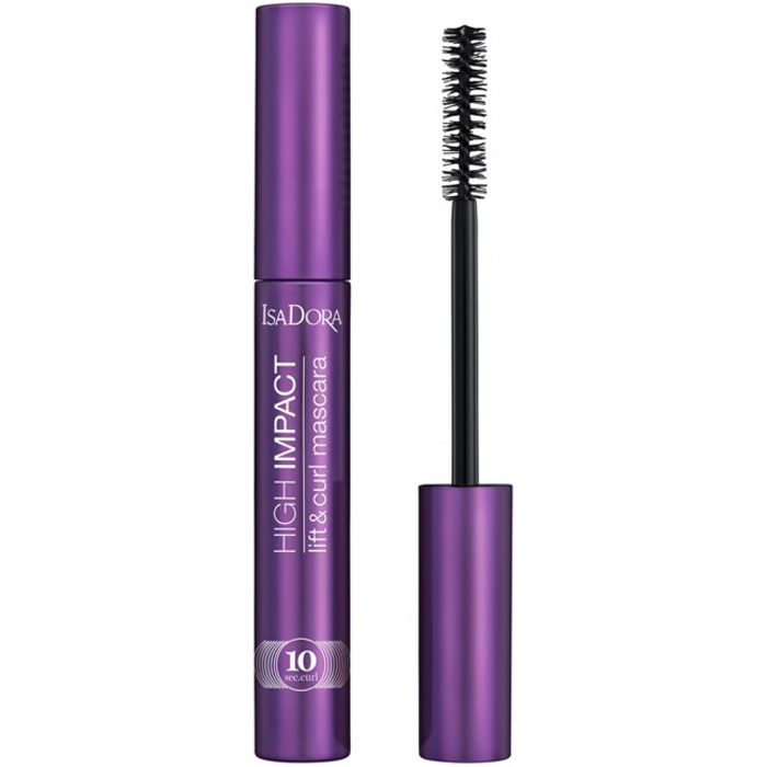 Об'ємна і підкручувальна туш для вій 10 Sec High Impact Lift & Curl Mascara IsaDora 30 Black, 9 мл