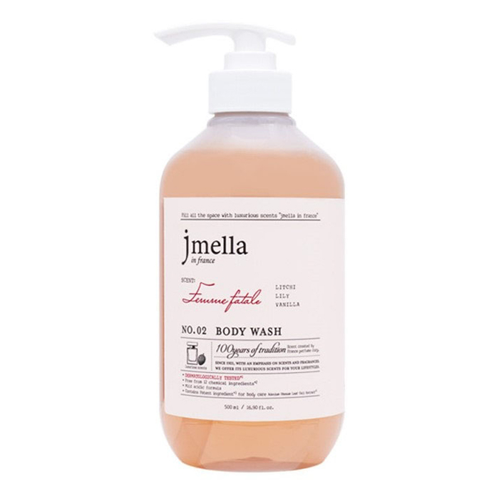 Парфюмированный гель для душа In France Femme Fatale Body Wash Jmella, 500 мл