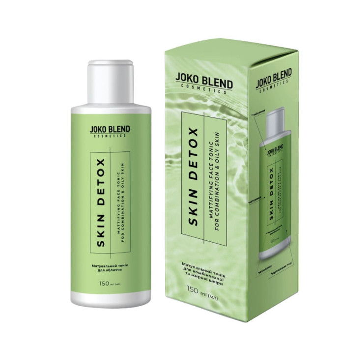 Матуючий тонік для комбінованої та жирної шкіри Skin Detox Joko Blend, 150 мл