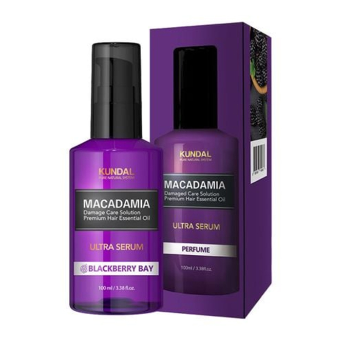 Kundal Macadamia Ultra Hair Serum Blackberry Bay — сироватка для волосся Чорнична затока, 100 мл