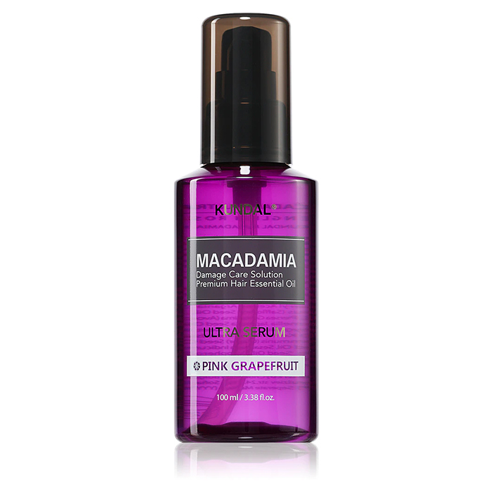 Kundal Macadamia Ultra Hair Serum Pink Grapefruit — сироватка для волосся з ароматом рожевого грейпфрута, 100 мл