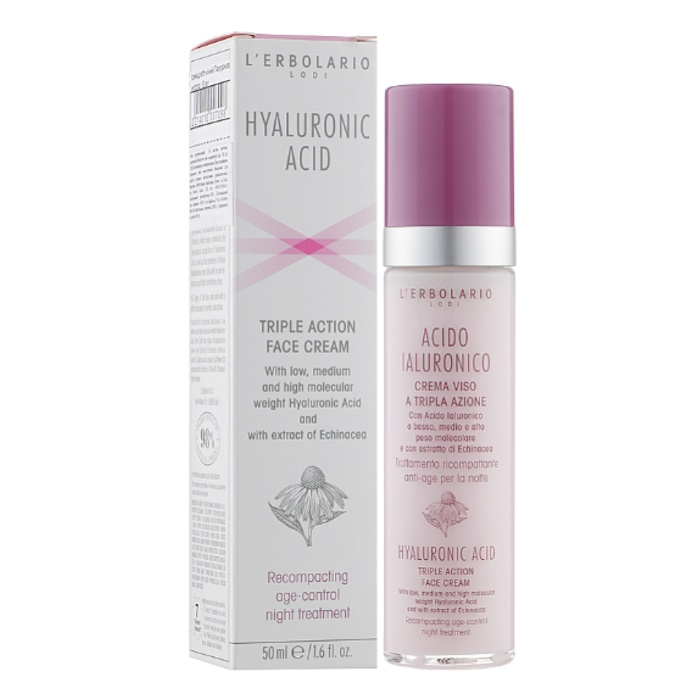 Крем для обличчя з гіалуроновою кислотою, нічний L'Erbolario, 50 мл