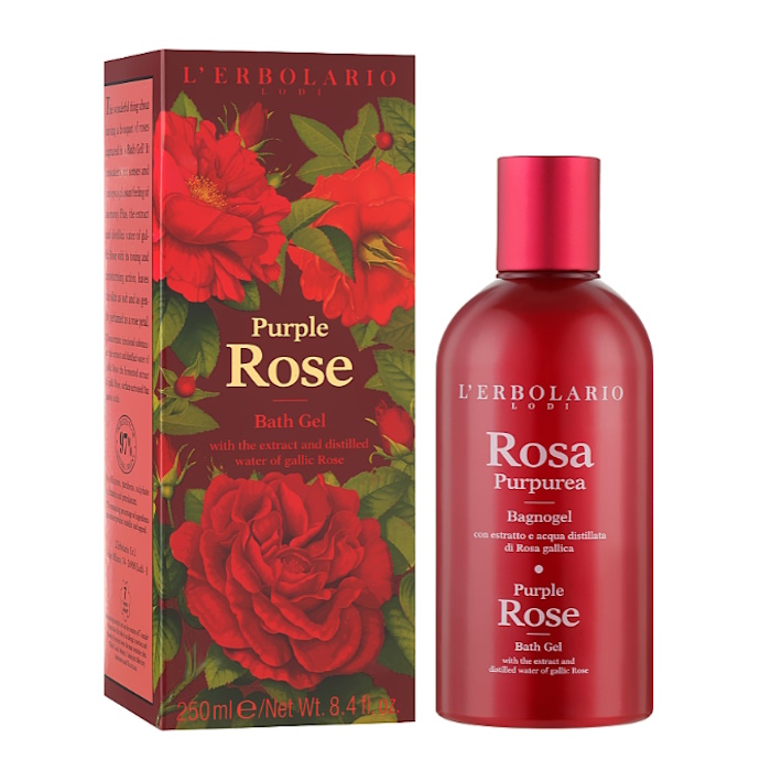 Піна для ванни-гель для душу «Пурпурова троянда» L'Erbolario, 250 мл