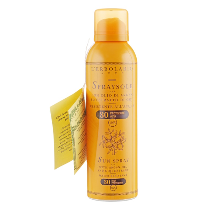 Спрей для засмаги з арганієвою олією та екстрактом годжі L'Erbolario, 150 мл