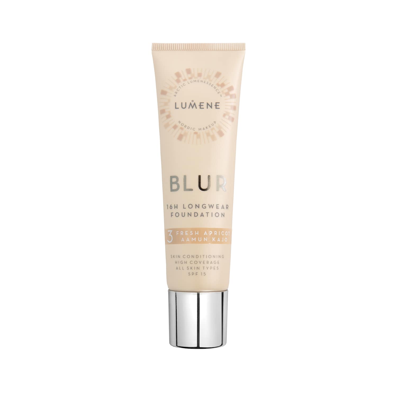 Стійка тональна основа Blur 16H Longwear Foundation SPF15 Lumene (3) Fresh Apricot, 30 мл