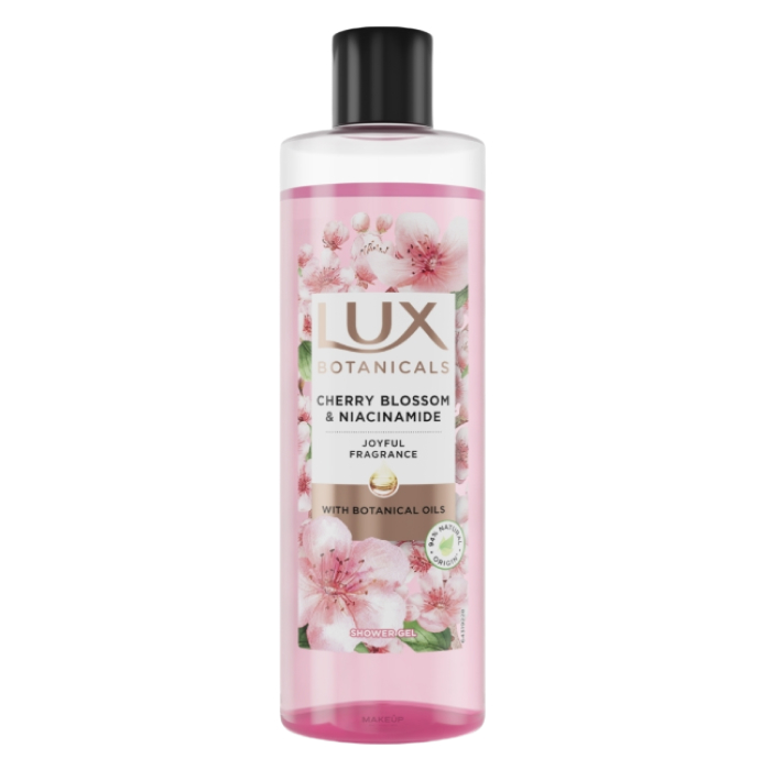 Гель для душу "Цвіт вишні та ніацинамід" LUX, 480 мл
