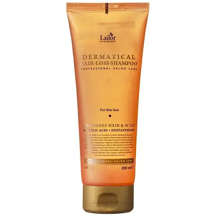 Безсульфатний шампунь для нормального та сухого волосся Dermatical Hair-Loss Shampoo Lador, 200 мл