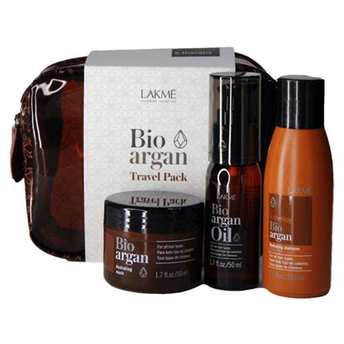 Набор K.Therapy Bio Argan Consumer Pack Lakmé, shm/300 мл + mask/250 мл + oil/125 мл