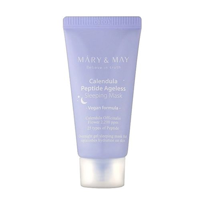 Гелева нічна маска для обличчя Calendula Peptide Ageless Sleeping Mask Mary & May, 30 г