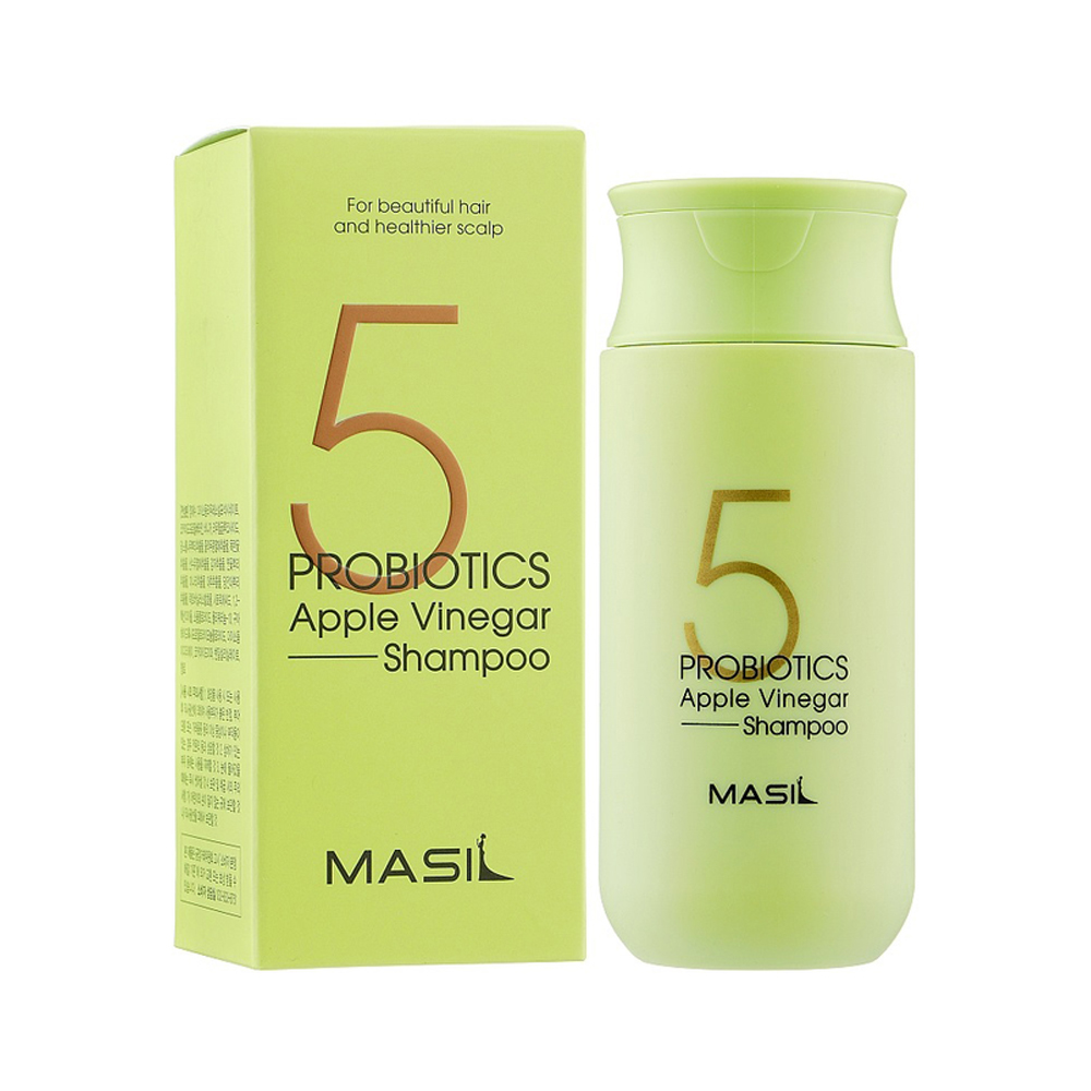 М'який безсульфатний шампунь з проботиками та яблучним оцтом 5 Probiotics Apple Vinegar Shampoo MASIL, 500 мл