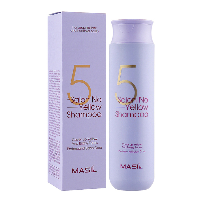 Шампунь проти жовтизни волосся 5 Salon No Yellow Shampoo MASIL, 300 мл
