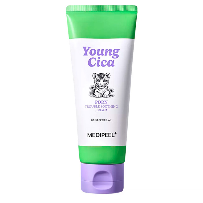 Medi-Peel Young Cica PDRN Trouble Soothing Cream — заспокійливий крем для обличчя з центелою та полінуклеотидами, 80 мл