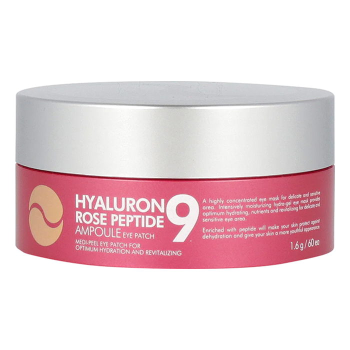 Гидрогелевые патчи с пептидами и болгарской розой Hyaluron Rose Peptide 9 Ampoule Eye Patch Medi-pee