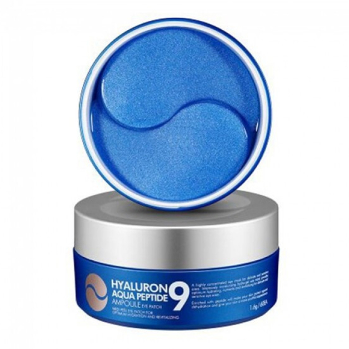 Гідрогелеві патчі глибокого зволоження з пептидами Hyaluron Aqua Peptide 9 Ampoule Eye Patch Medi Peel, 60шт