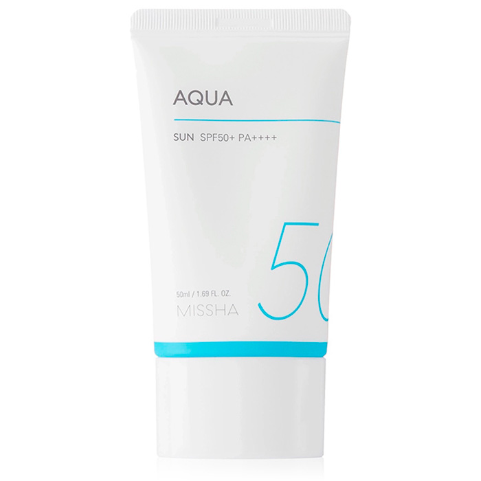 Missha All Around Safe Block Aqua Sun SPF50+ PA+++ — увлажняющий солнцезащитный крем для лица, 50 мл