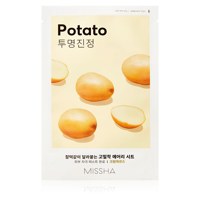 Missha Airy Fit Sheet Mask Potato — маска для обличчя картопляна, 19 г